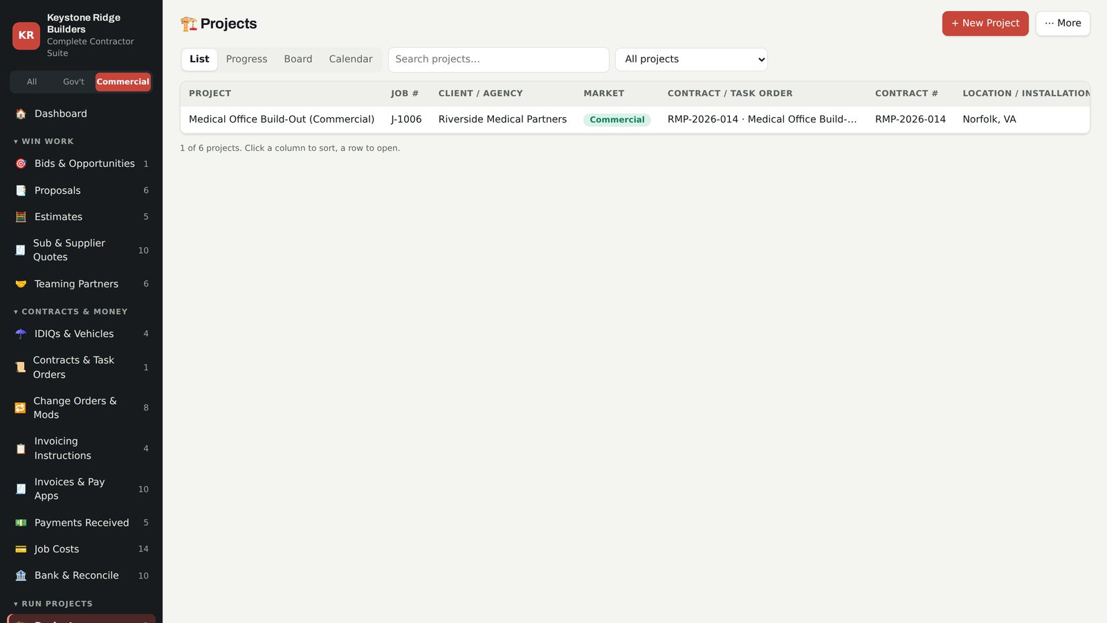 BaseBid Command — Government and commercial